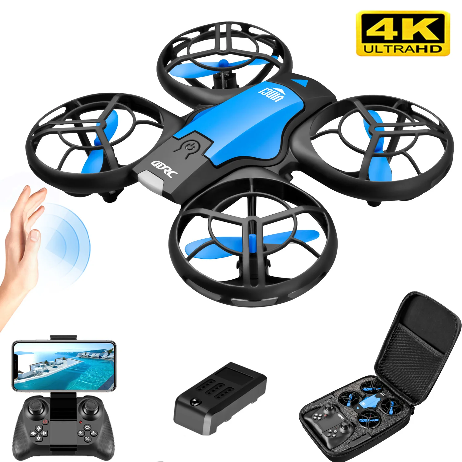 V8 New Mini Drone 4K Professio - Drone Racing Camera recension och pris