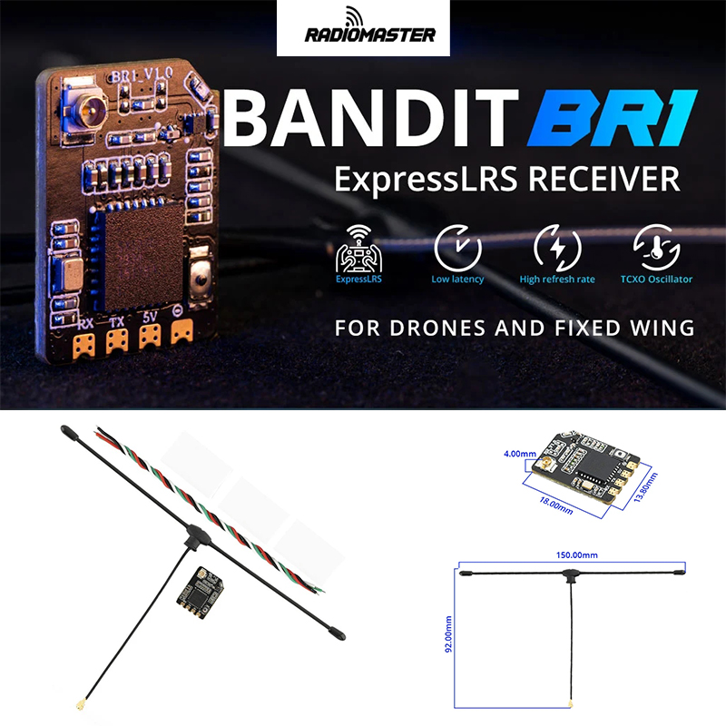 RadioMaster BR1 915MHz Express - Drone Racing Receiver recension och pris